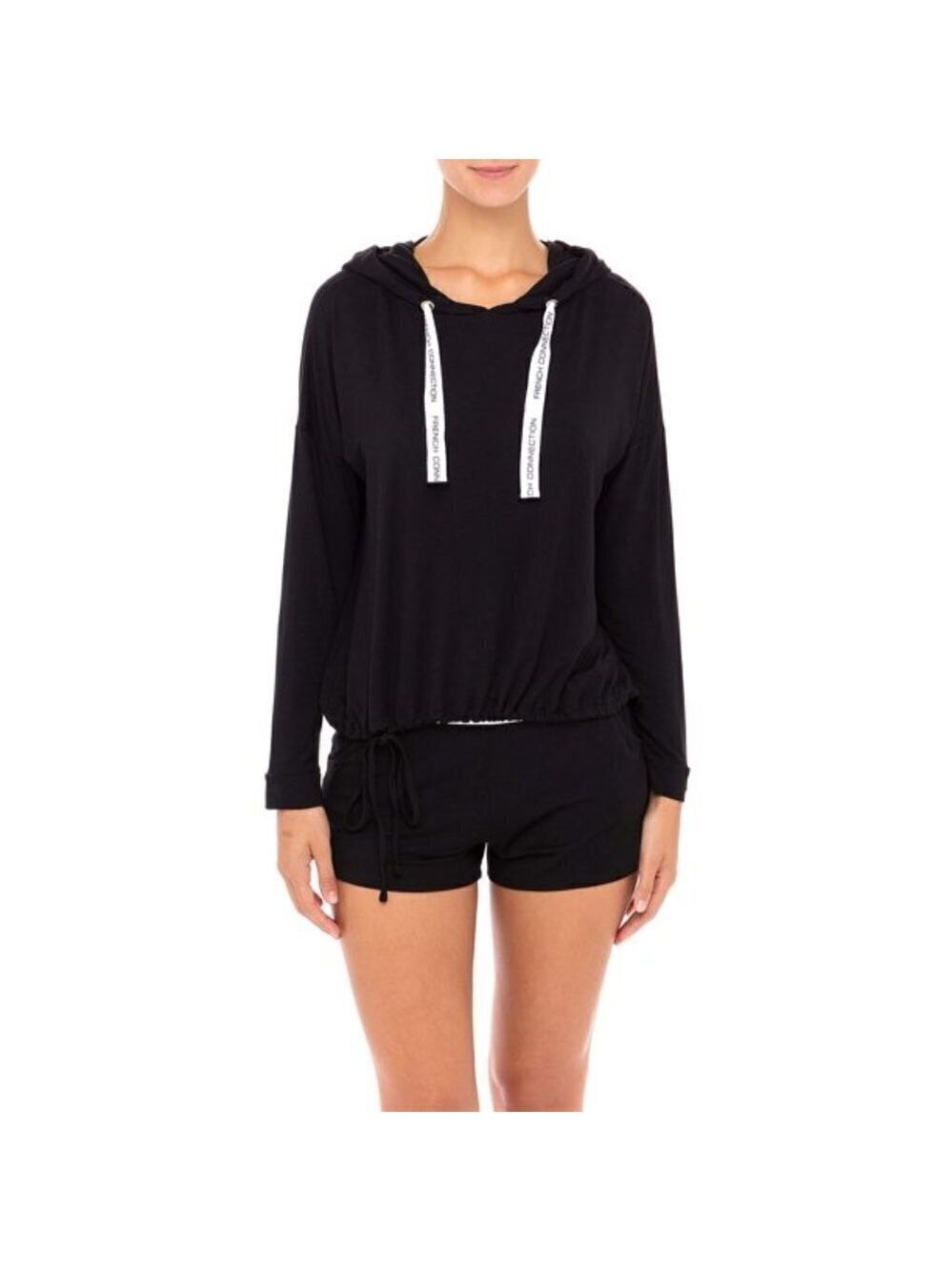 French Connection Womens loungewear BNWOT sz medium Black hooded top